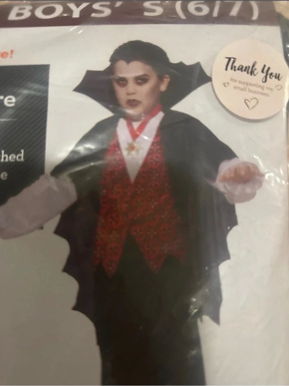 Celebrate It Boys' Vampire Costume in Red and Black